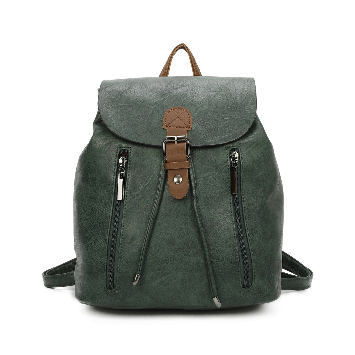 Grey faux outlet leather backpack