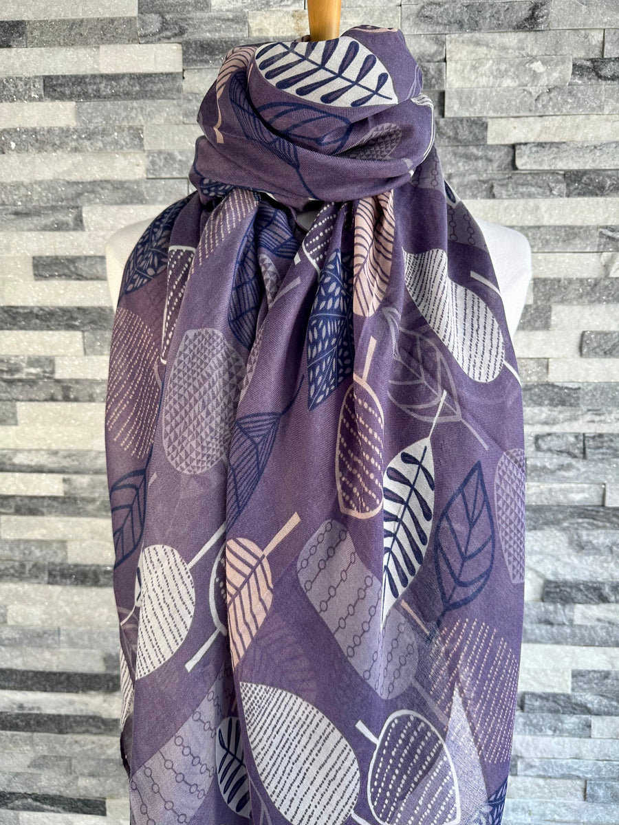 Purple and hot sale white scarf