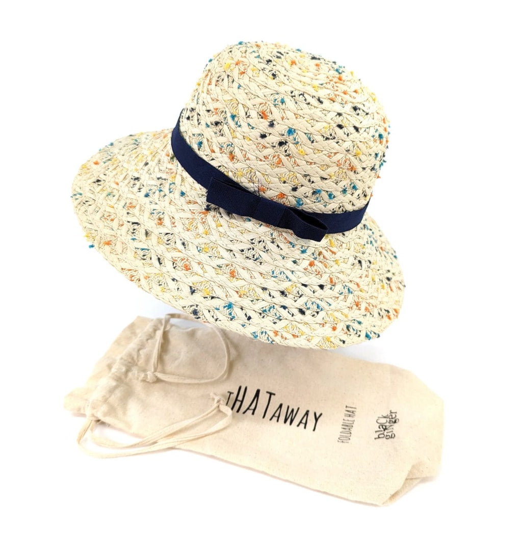 luscious scarves Cream Confetti Cloche Packable Sun Hat