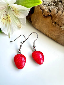 luscious scarves Earrings Miss Milly Tutti Frutti Red Pebble Earrings FE602