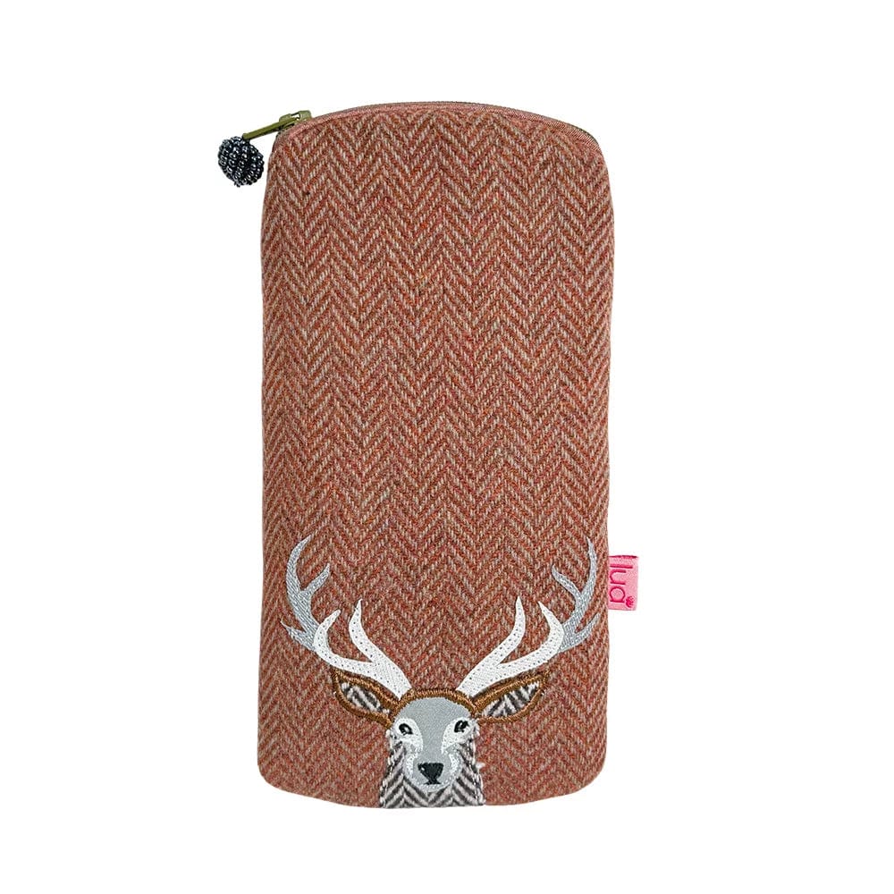 luscious scarves glasses case Lua Stag Design Glasses Purse / Case – Herringbone Design , Rust