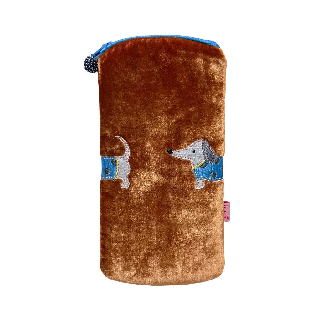 luscious scarves glasses case Lua Velvet Sausage Dog Glasses Case / Purse , 3 colours available