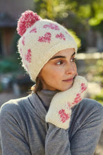 Load image into Gallery viewer, luscious scarves Hats Pachamama Sweet Heart Bobble Beanie , Handmade, Fairtrade.
