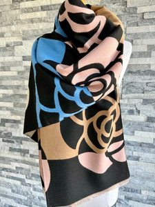 luscious scarves Ladies Mackintosh Style Winter Wrap , Blanket Scarf.