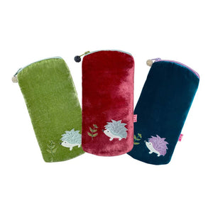 luscious scarves Lua Velvet Hedgehog Glasses Case / Purse , 3 colours available