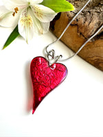 Load image into Gallery viewer, luscious scarves Necklaces Miss Milly Rich Red Heart Necklace FN211JRIP
