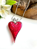 Load image into Gallery viewer, luscious scarves Necklaces Miss Milly Rich Red Heart Necklace FN211JRIP
