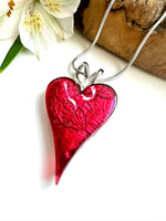 Load image into Gallery viewer, luscious scarves Necklaces Miss Milly Rich Red Heart Necklace FN211JRIP
