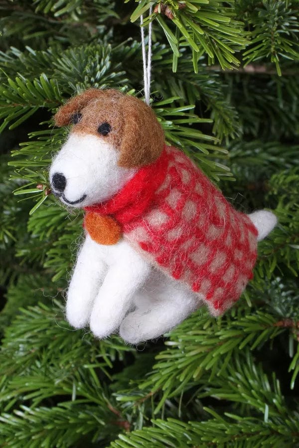 luscious scarves Pachamama Christmas Decoration , Geoffrey The Airedale Dog Decoration