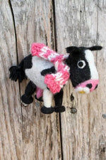 Load image into Gallery viewer, luscious scarves Pachamama Daisy The Dairy Cow Christmas Tree Decoration, Handmade , Fairtrade
