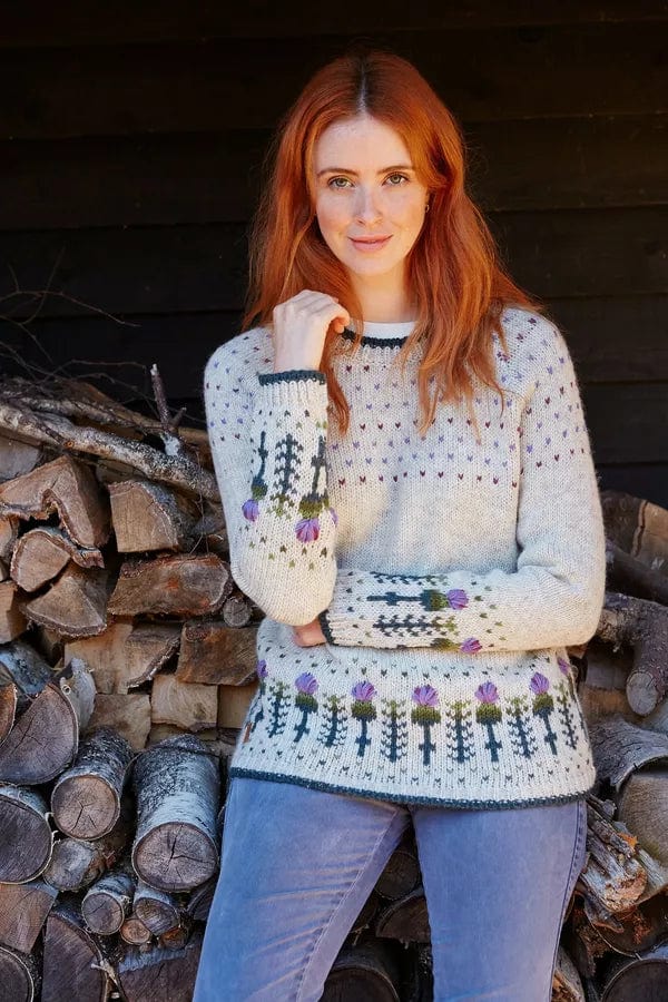 luscious scarves Pachamama Thistle Sweater / Jumper, Handknitted , Fairtrade