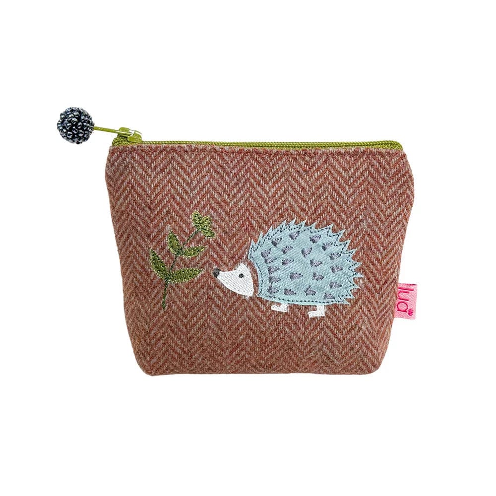 luscious scarves Purses Lua Spiky Hedgehog Mini Purse – Herringbone Design , Rust