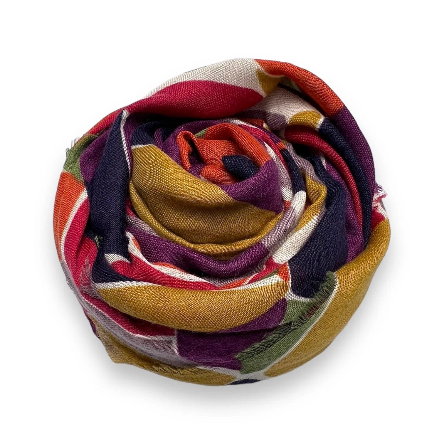 luscious scarves Scarves Ladies Boxes Print Design Scarf , Medium Weight . Multi Coloured