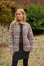 Load image into Gallery viewer, luscious scarves wool cardigan Large Pachamama Coroico Cardigan , Handmade, Fairtrade
