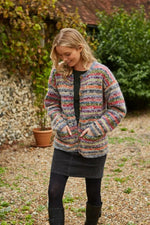 Load image into Gallery viewer, luscious scarves wool cardigan Small Pachamama Coroico Cardigan , Handmade, Fairtrade
