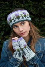 Load image into Gallery viewer, luscious scarves wool handwarmer Pachamama Thistle Handwarmer , Handmade, Fairtrade.
