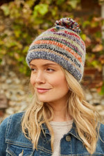 Load image into Gallery viewer, luscious scarves wool hat Pachamama Coroico Bobble Beanie , Handmade, Fairtrade
