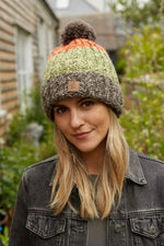 Load image into Gallery viewer, luscious scarves wool hats Pachamama Cotopaxi Bobble Beanie Earth, Handmade, Fairtrade
