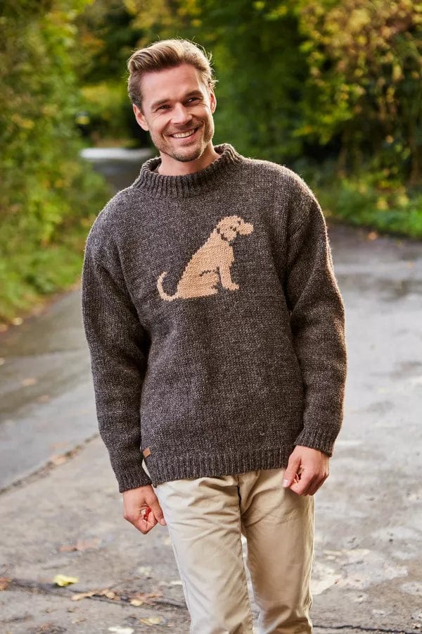 luscious scarves wool jumpers L/XL Pachamama Labrador Dog Unisex Sweater Jumper, Handmade, Fairtrade