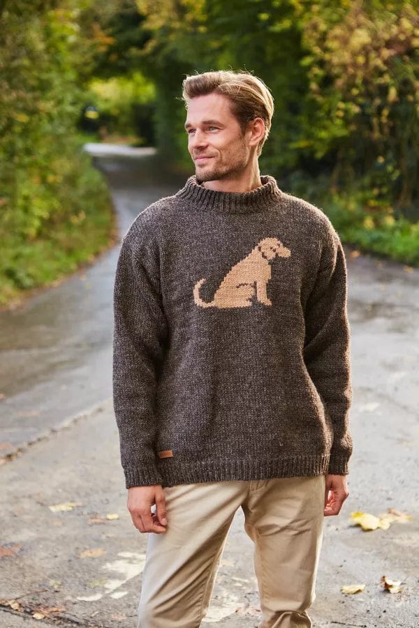 luscious scarves wool jumpers Pachamama Labrador Dog Unisex Sweater Jumper, Handmade, Fairtrade