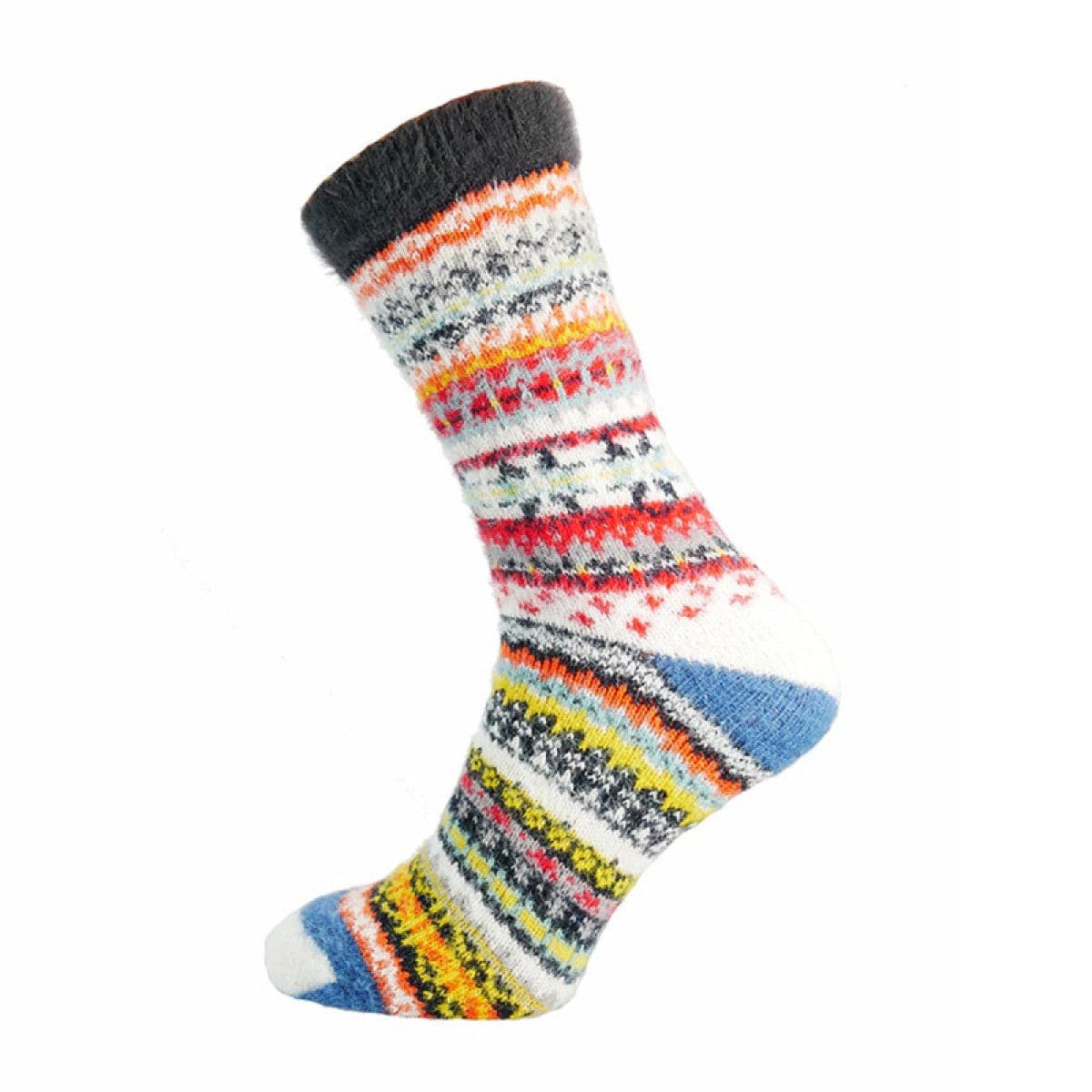 luscious scarves wool socks Joya Multi Coloured Scandi Wool Blend Men's Socks MWS174