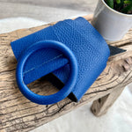 Load image into Gallery viewer, lusciousscarves Belts Cobalt Blue Ladies Leather Circle Buckle Belt
