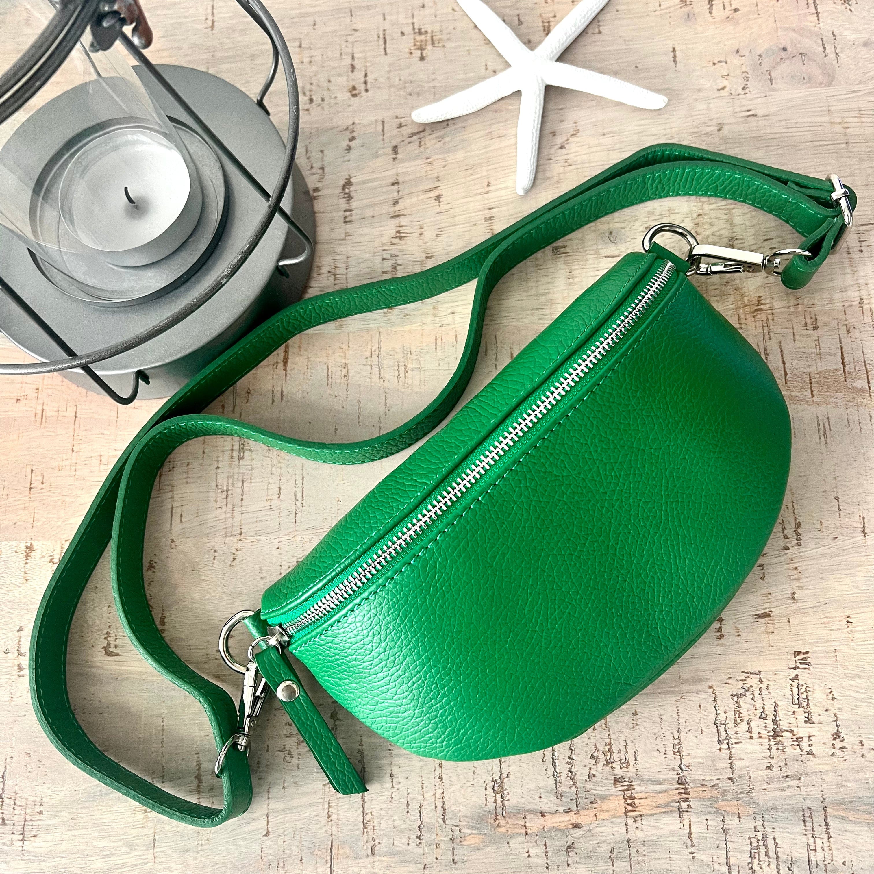 Mint Green Italian Leather Bum Bag / Chest Bag – lusciousscarves