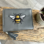 Load image into Gallery viewer, lusciousscarves Embroidered Bee Wallet Zip Purse
