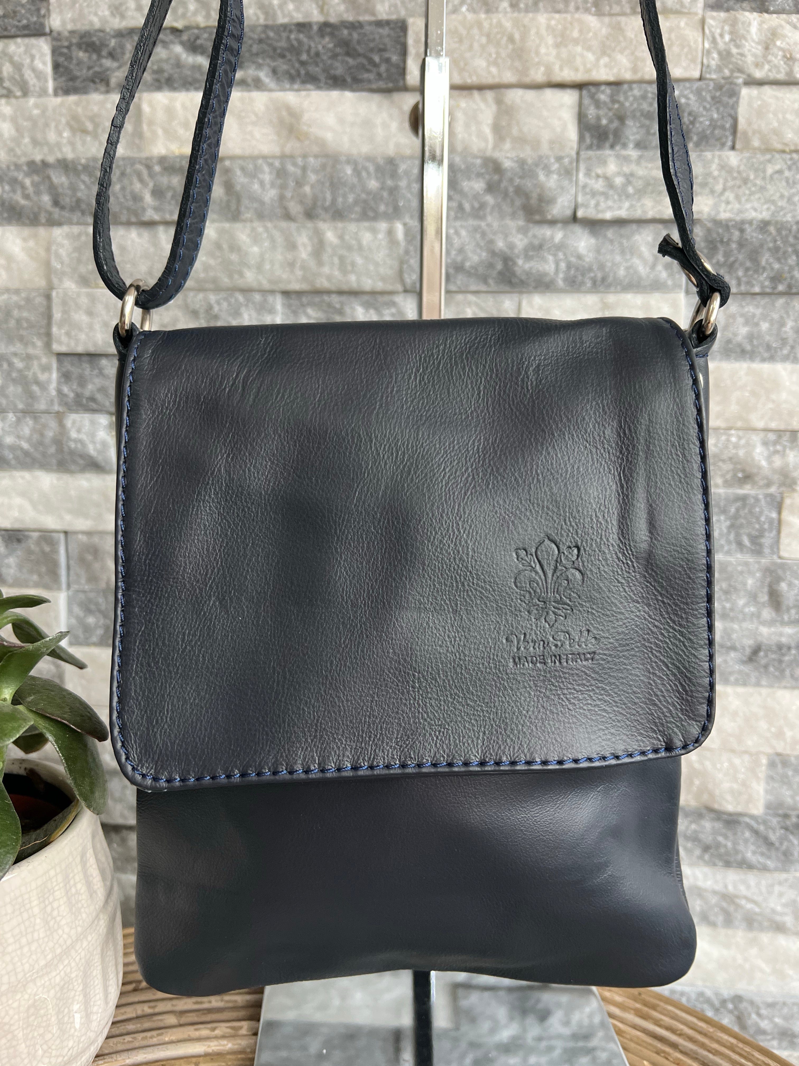 Small , Soft Italian Leather Crossbody Bag – lusciousscarves