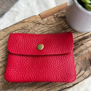 Small leather coin purse , 20 colours available – lusciousscarves