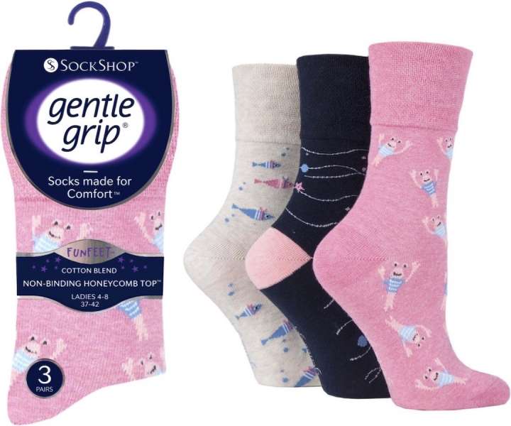 Men's Gentle Grip BIG FOOT Non Binding Honeycomb Loose Soft Top