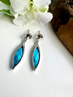 Load image into Gallery viewer, lusciousscarves Miss Milly Turquoise Resin Drop Earrings FE551
