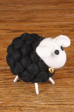 Load image into Gallery viewer, lusciousscarves Pachamama,  Brenda the Black Felted Sheep Ornament, Hand made, Fairtrade
