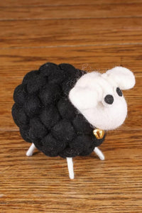 lusciousscarves Pachamama,  Brenda the Black Felted Sheep Ornament, Hand made, Fairtrade