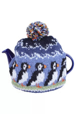 Load image into Gallery viewer, lusciousscarves Pachamama Circus of Puffins Tea Cosy , Hand Knitted , Fair Trade
