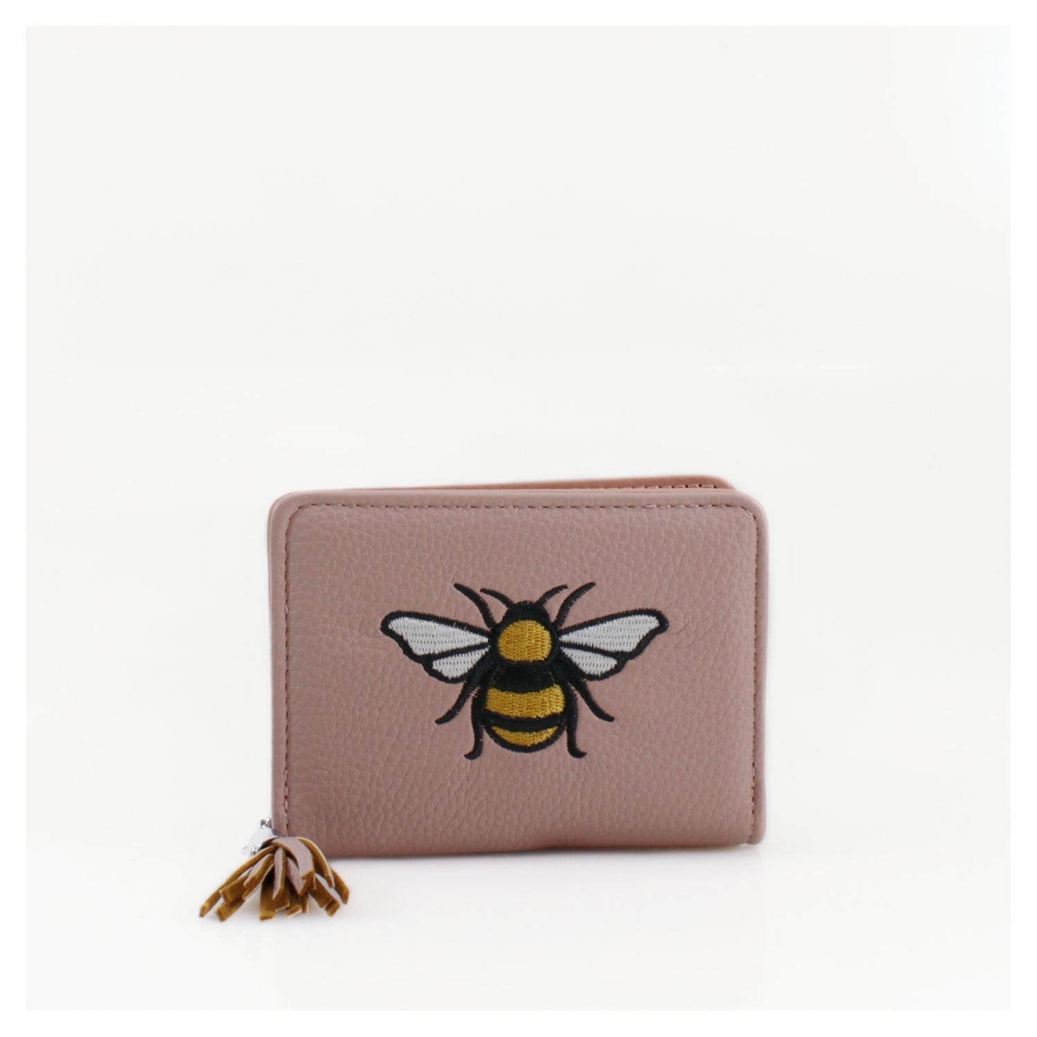 lusciousscarves Embroidered Bee Wallet Zip Purse