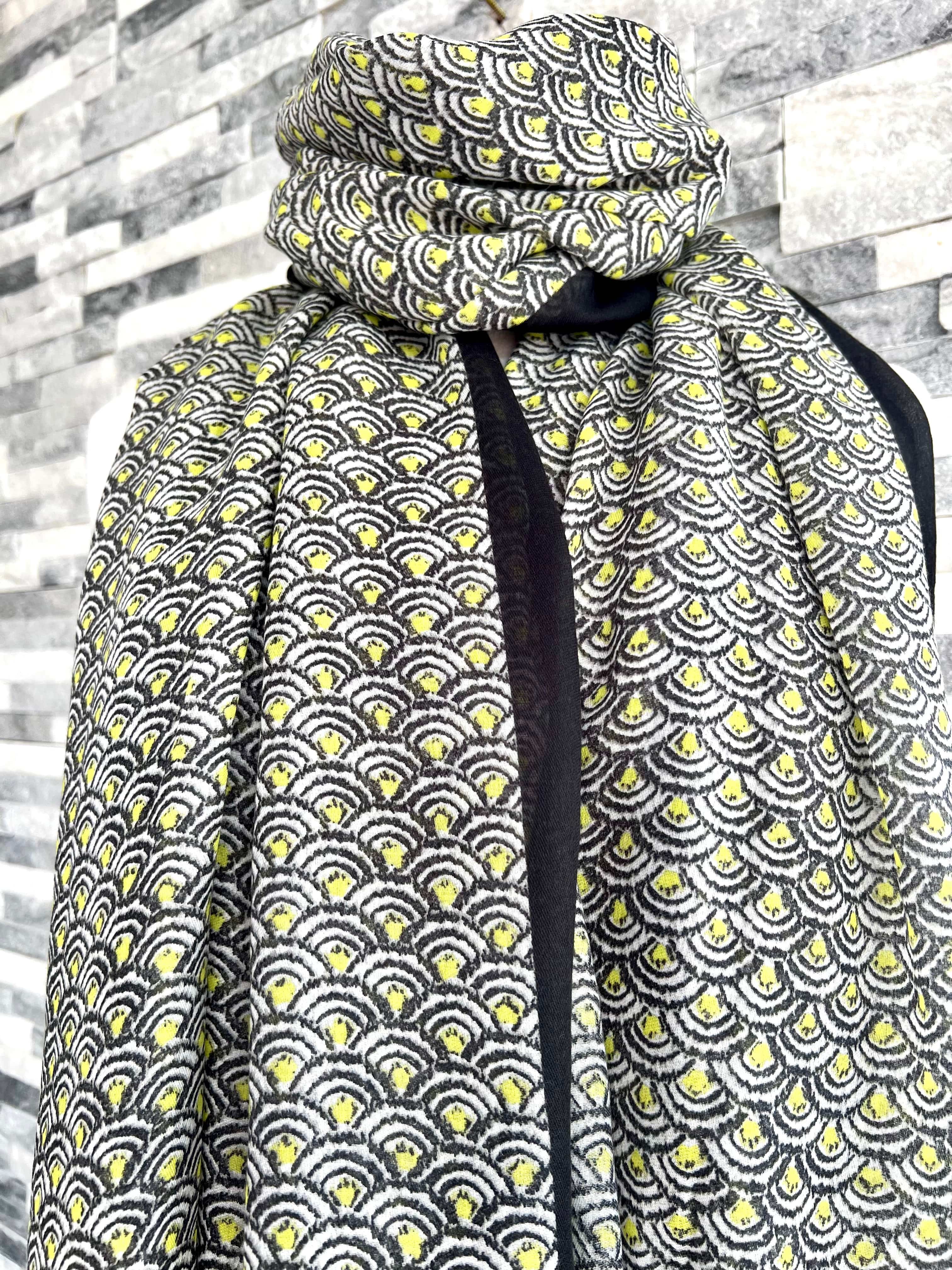 Neon yellow hot sale scarf