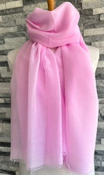 Load image into Gallery viewer, lusciousscarves Scarves Pale Pink Plain Light Weight Summer Scarf , Various Colours
