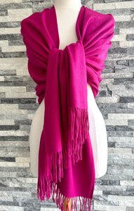 lusciousscarves Scarves & Shawls Cashmere Blend Pashmina Wrap available in 22 colours.