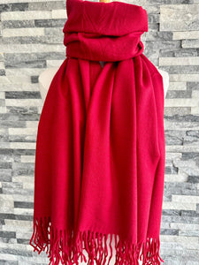 lusciousscarves Scarves & Shawls Cashmere Blend Plain Pashmina Wrap