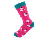 Load image into Gallery viewer, lusciousscarves Seagulls Design Bamboo Socks Ladies Miss Sparrow Pink
