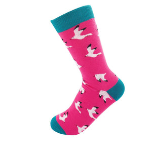 lusciousscarves Seagulls Design Bamboo Socks Ladies Miss Sparrow Pink