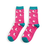 Load image into Gallery viewer, lusciousscarves Seagulls Design Bamboo Socks Ladies Miss Sparrow Pink
