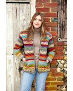 Load image into Gallery viewer, lusciousscarves Small Pachamama Santa Fe Zip Jacket, Fully Lined, Hand Knitted
