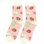 Load image into Gallery viewer, lusciousscarves Socks Miss Sparrow Doughnuts Bamboo Socks - Pink
