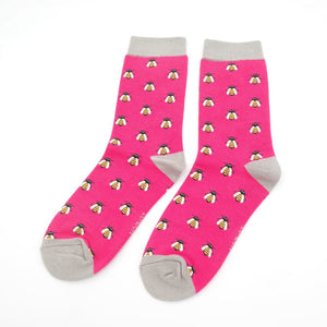 lusciousscarves Socks Miss Sparrow Honey Bees Bee Bamboo Socks - Hot Pink