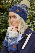 Load image into Gallery viewer, lusciousscarves wool hats Pachamama Prague Bobble Beanie Denim
