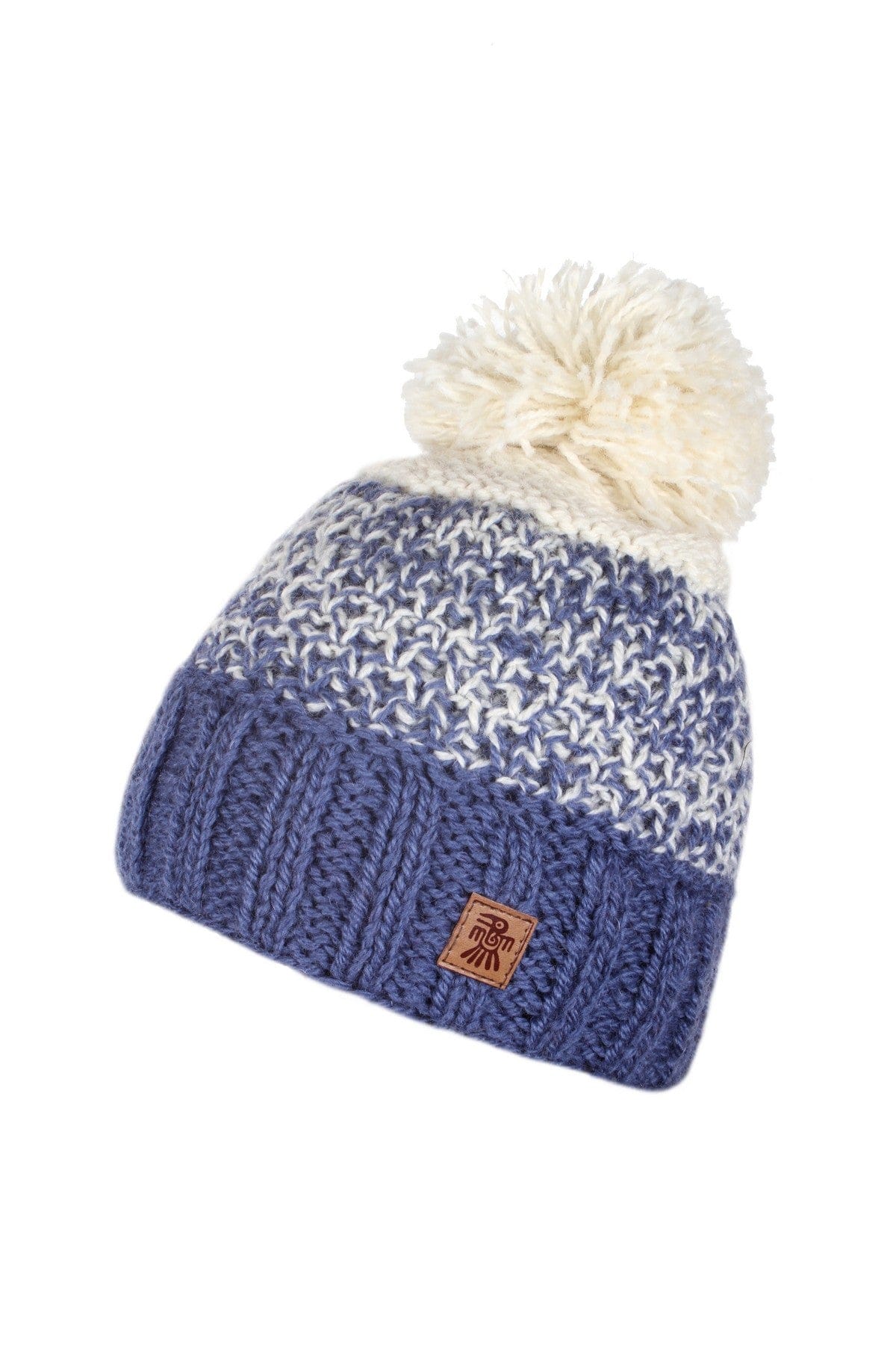 lusciousscarves wool hats Pachamama Prague Bobble Beanie Denim